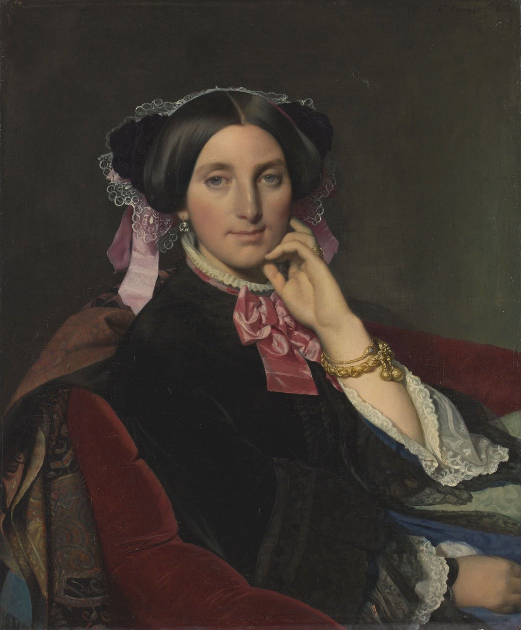 Porträtt av madame Caroline Gonse, 1852. av Jean Auguste Dominique Ingres