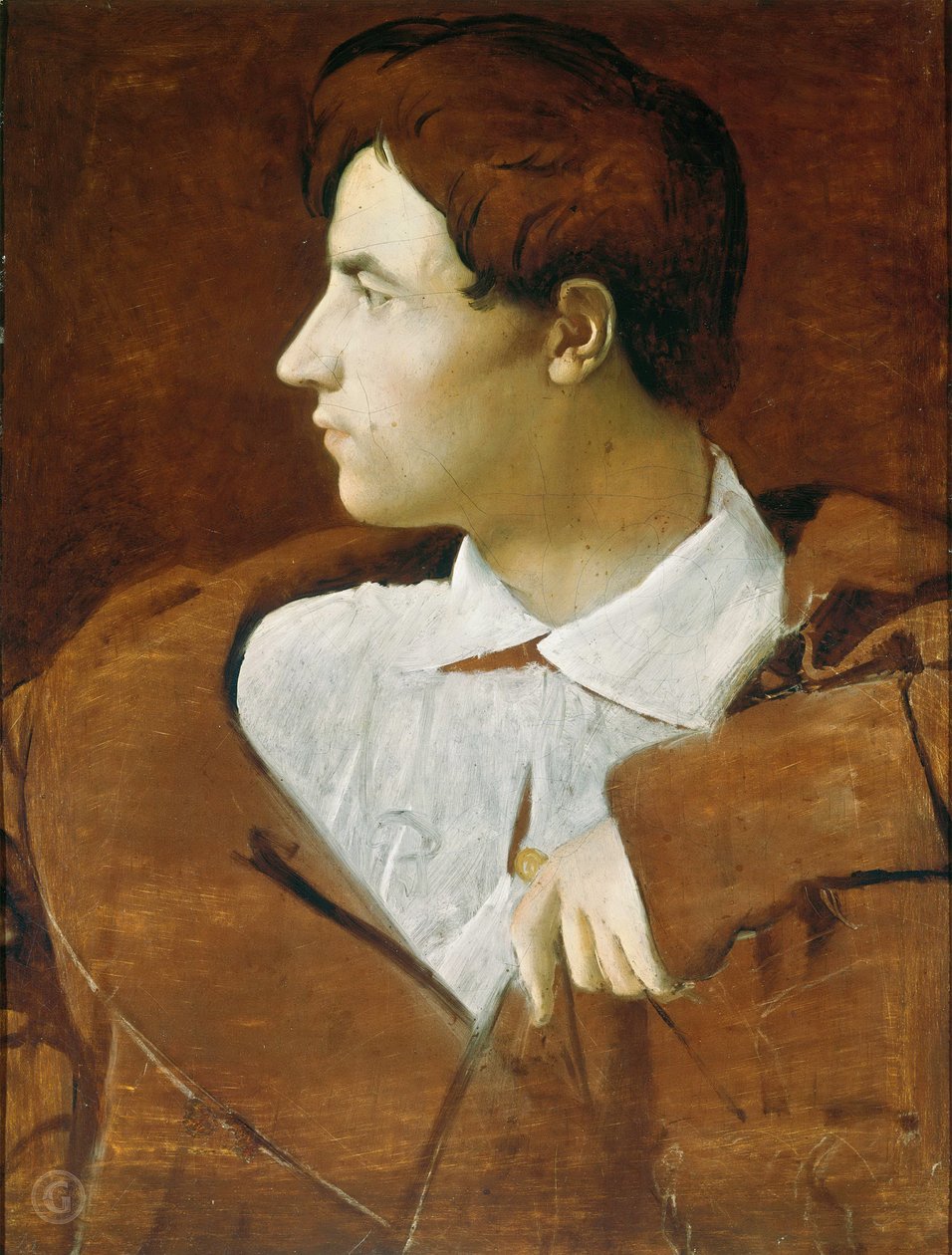 Porträtt av arkitekten Jean-Baptiste Desdéban 1781-1833, ca. 1810. av Jean Auguste Dominique Ingres