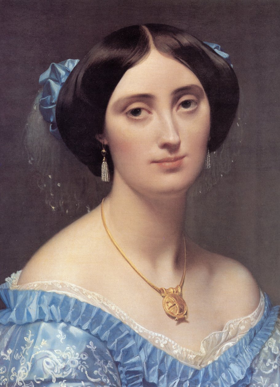 Porträtt av prinsessan Albert de Broglie (detalj) av Jean Auguste Dominique Ingres