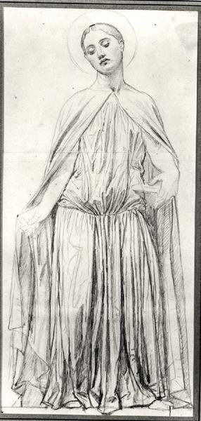 St. Adelaide, 1842 (grafit) av Jean Auguste Dominique Ingres
