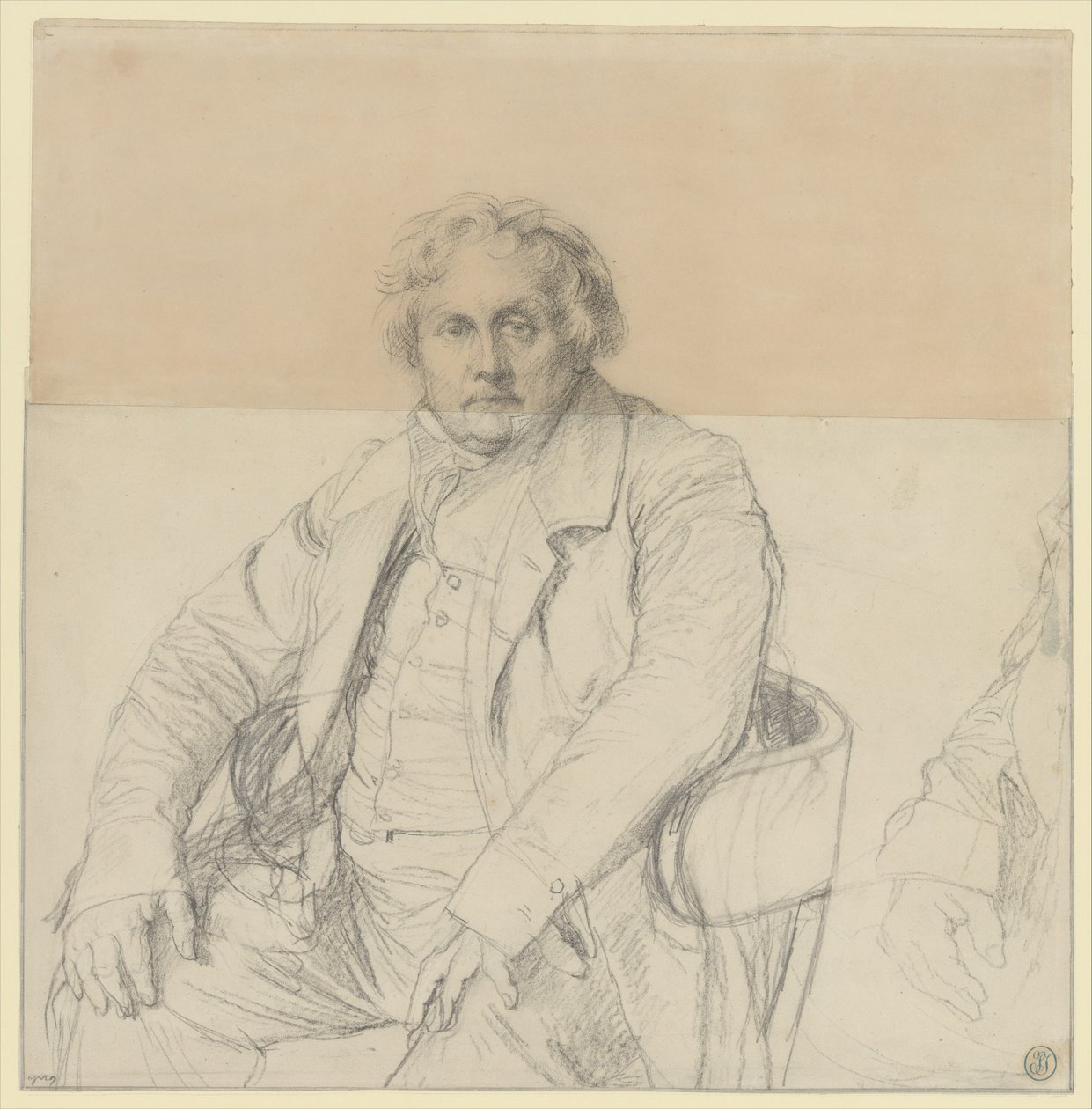 Studie till porträttet av Louis-François Bertin (1766-1841) av Jean Auguste Dominique Ingres