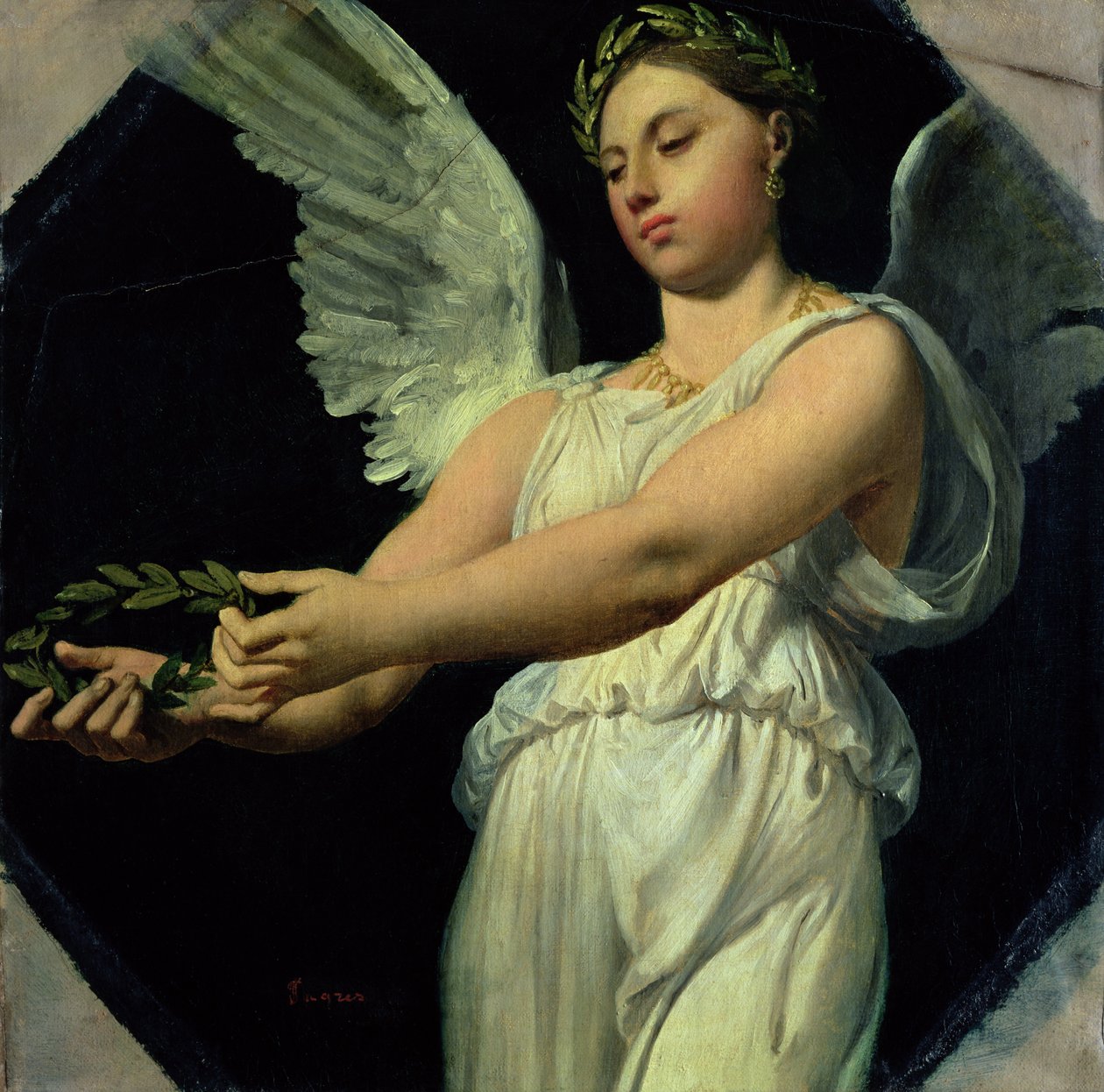 Studie av segern för Homeros apoteos, 1826-27 av Jean Auguste Dominique Ingres