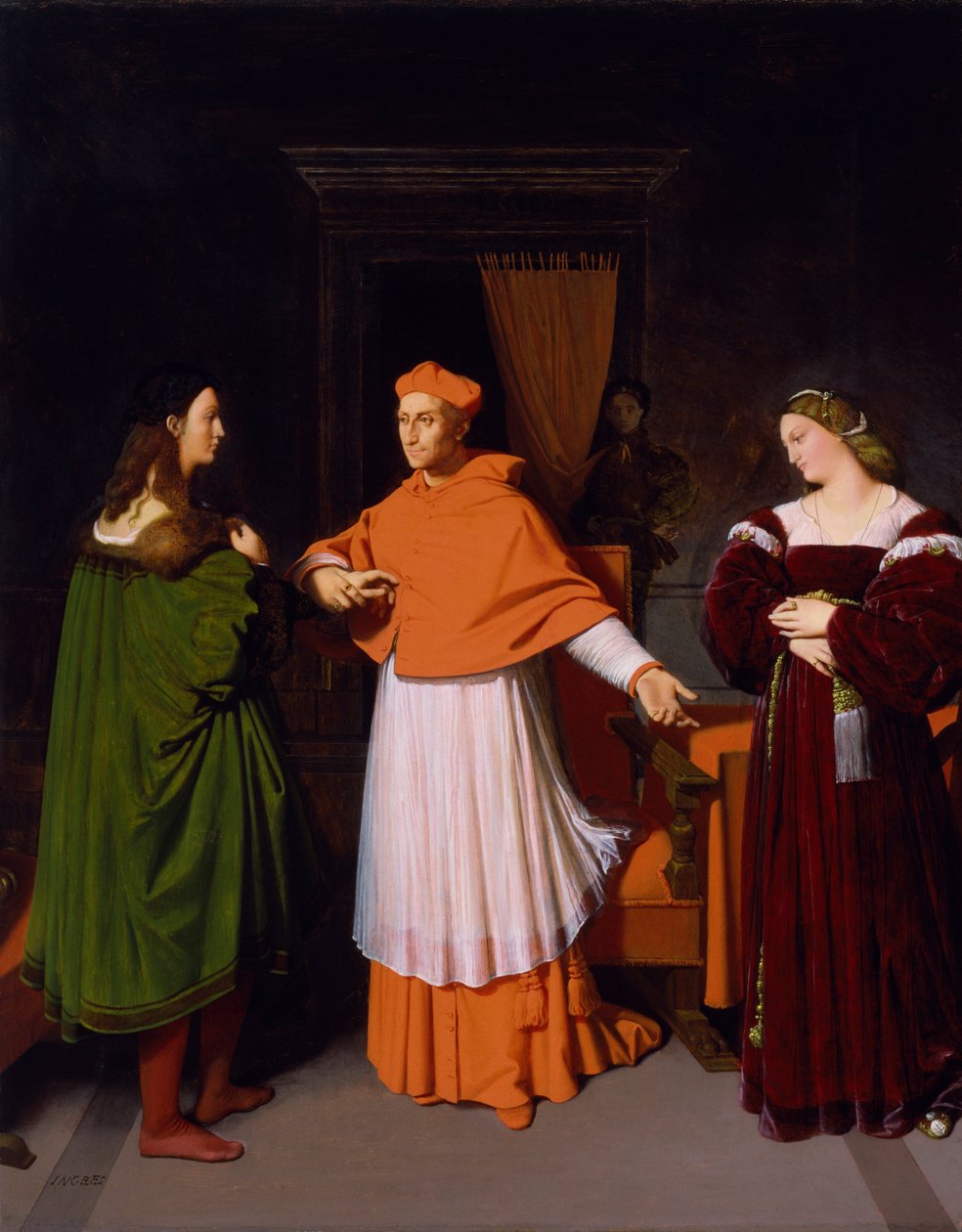 Raphaels trolovning med kardinal Bibbienas systerdotter av Jean Auguste Dominique Ingres