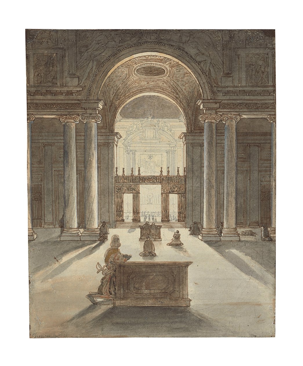 Borghese-kapellet i Santa Maria Maggiore i Rom av Jean Auguste Dominique Ingres