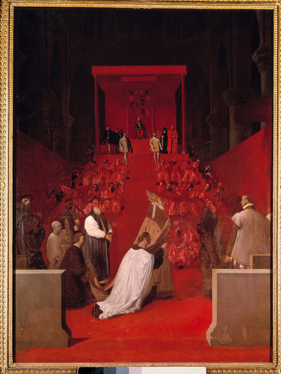 Hertigen av Alba har kyrkan St. Gudule av Bryssel Ferdinand Alvare av Toledo av Jean Auguste Dominique Ingres