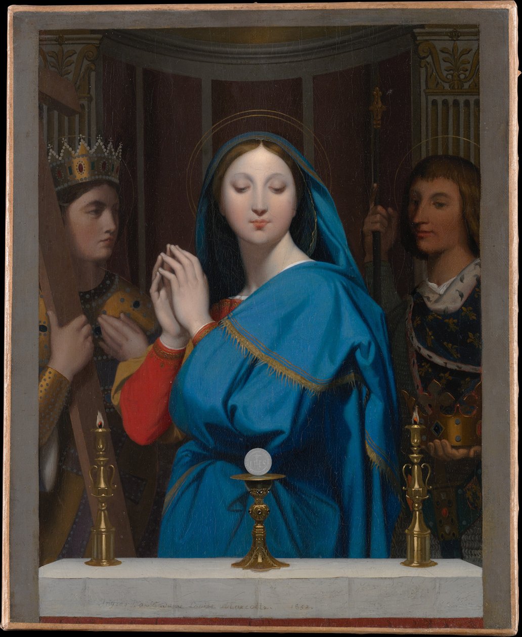 Jungfrun som tillber hostian av Jean Auguste Dominique Ingres