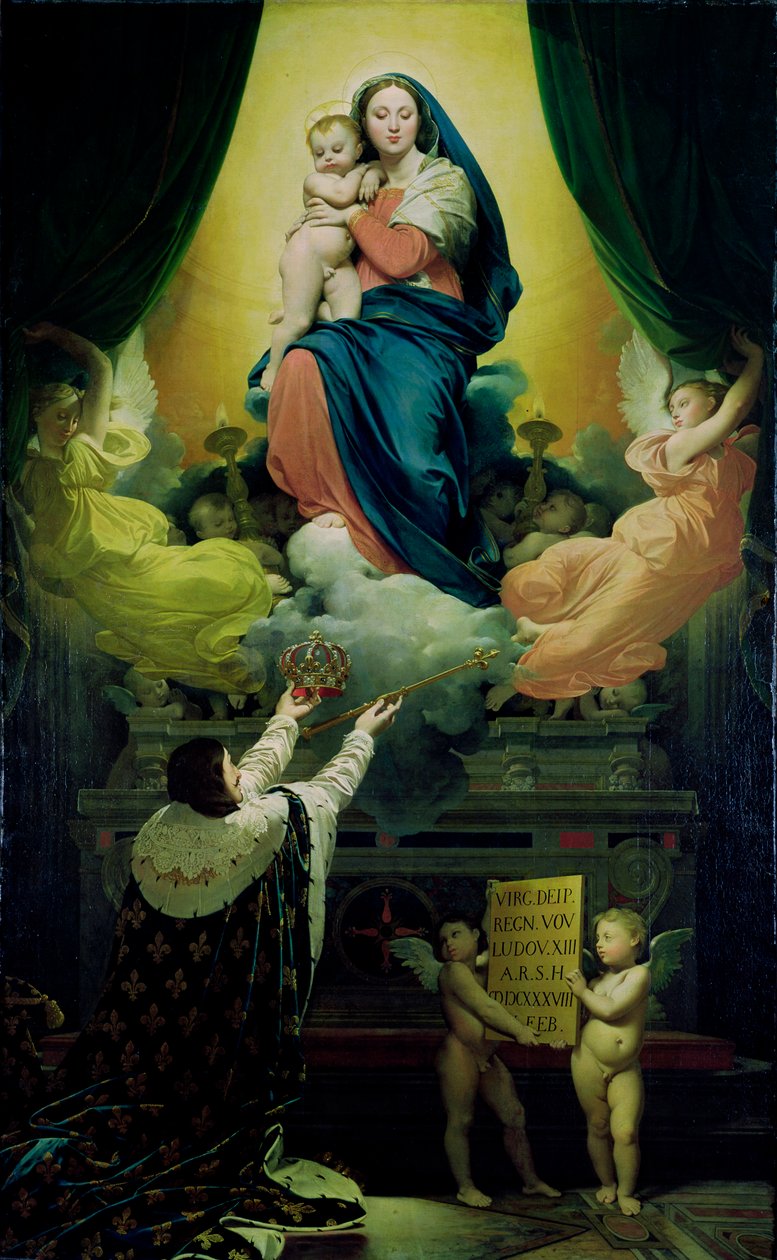 Ludvig XIII:s löfte (1601-43) 1824 (olja på duk) av Jean Auguste Dominique Ingres