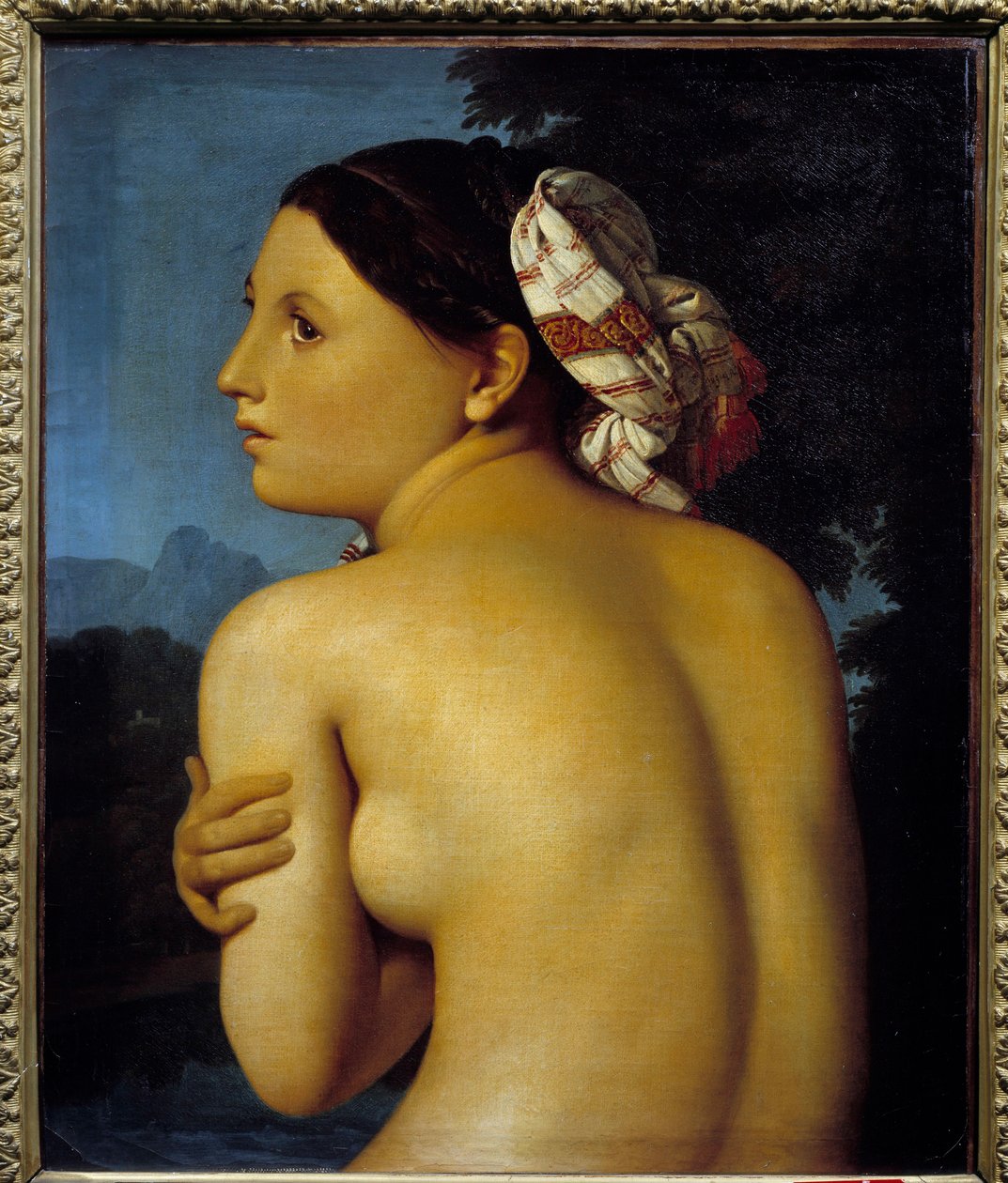 Badaren. Målning av Jean Auguste Dominique Ingres (1780-1867) av Jean Auguste Dominique Ingres