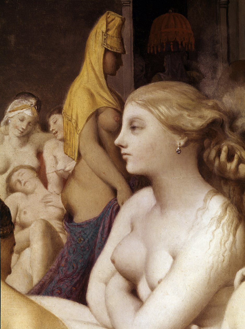 Det turkiska badet, detalj (1862, olja på trä) av Jean Auguste Dominique Ingres