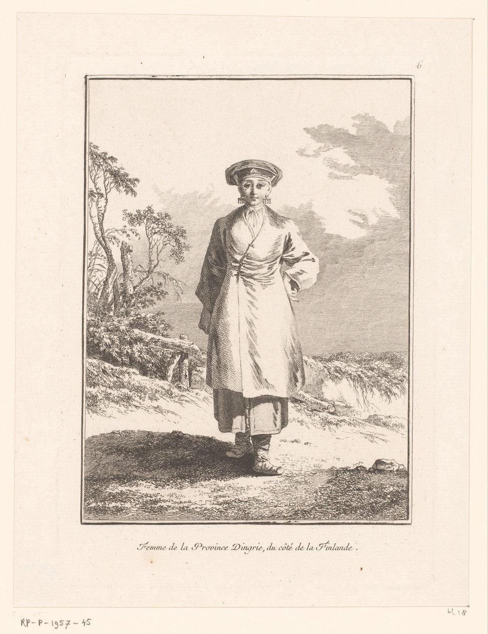 Ung kvinna från Ingermanland (Ingrie) Femme de la province d