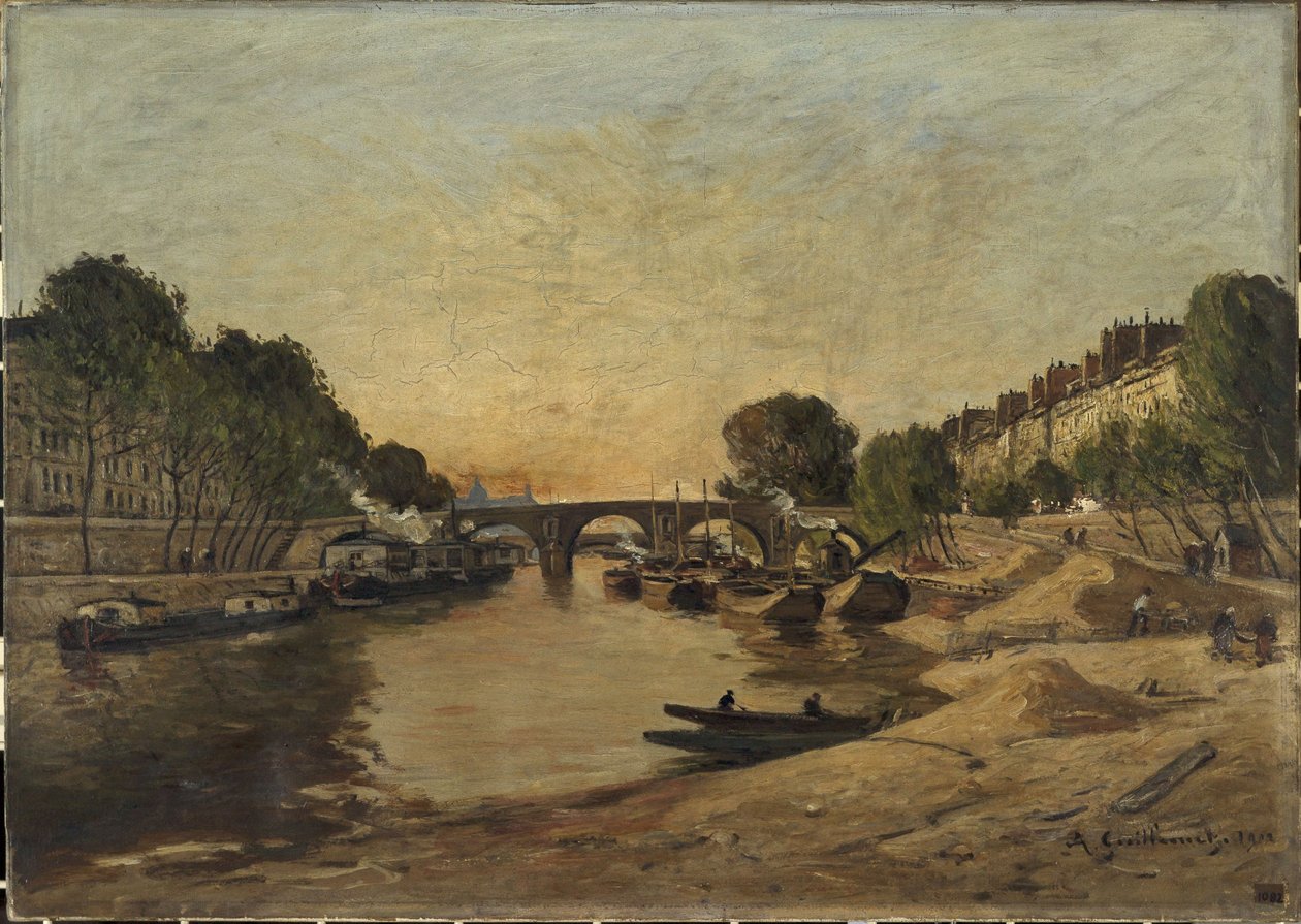 Seine och Pont Marie av Jean Baptiste Antoine Guillemet