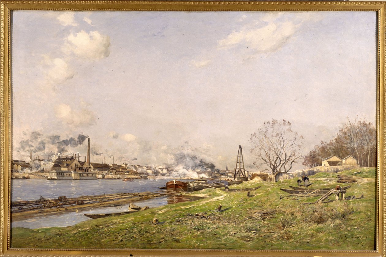 Seine vid Conflans-Charenton av Jean Baptiste Antoine Guillemet