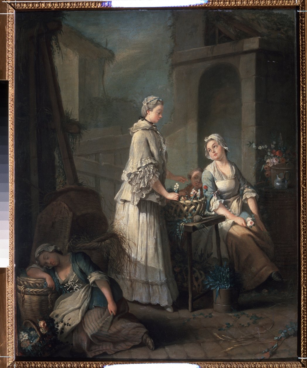 ""The flower girl"" (A flower girl) Målning av Jean-Baptiste (Jean Baptiste) Charpentier (1728-1806) 1795-1799 Pushkin Museum, Moskva av Jean Baptiste Charpentier