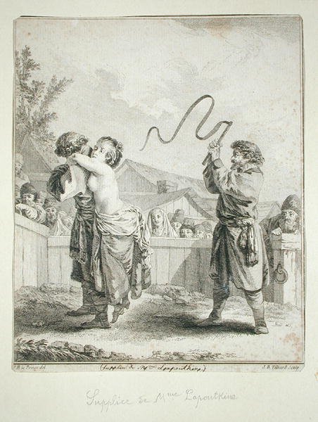 Bön från Madame Lapoutkine, graverad av Jean Baptiste Tilliard (gravyr) av Jean Baptiste (after) Le Prince