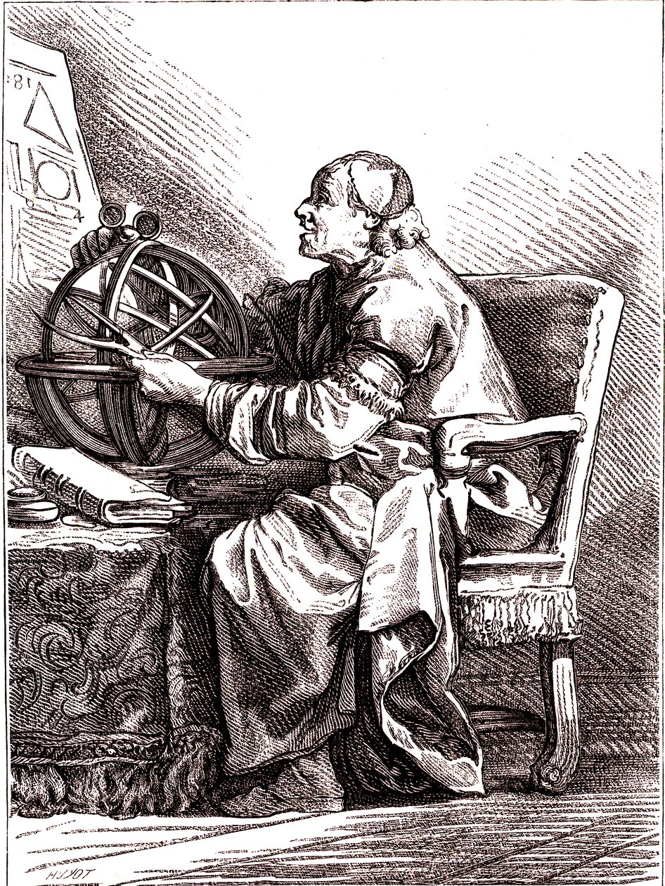 Astronomen.1878 (gravyr) av Jean Baptiste (after) Le Prince