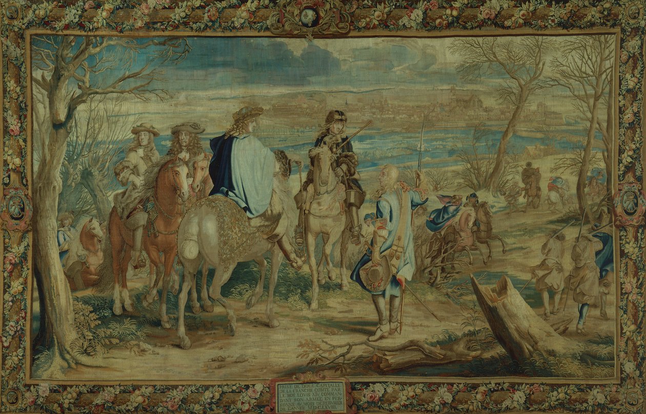 Ludvig XIV:s intagande av Dole (gobeläng) av Jean Baptiste (workshop of) Mozin