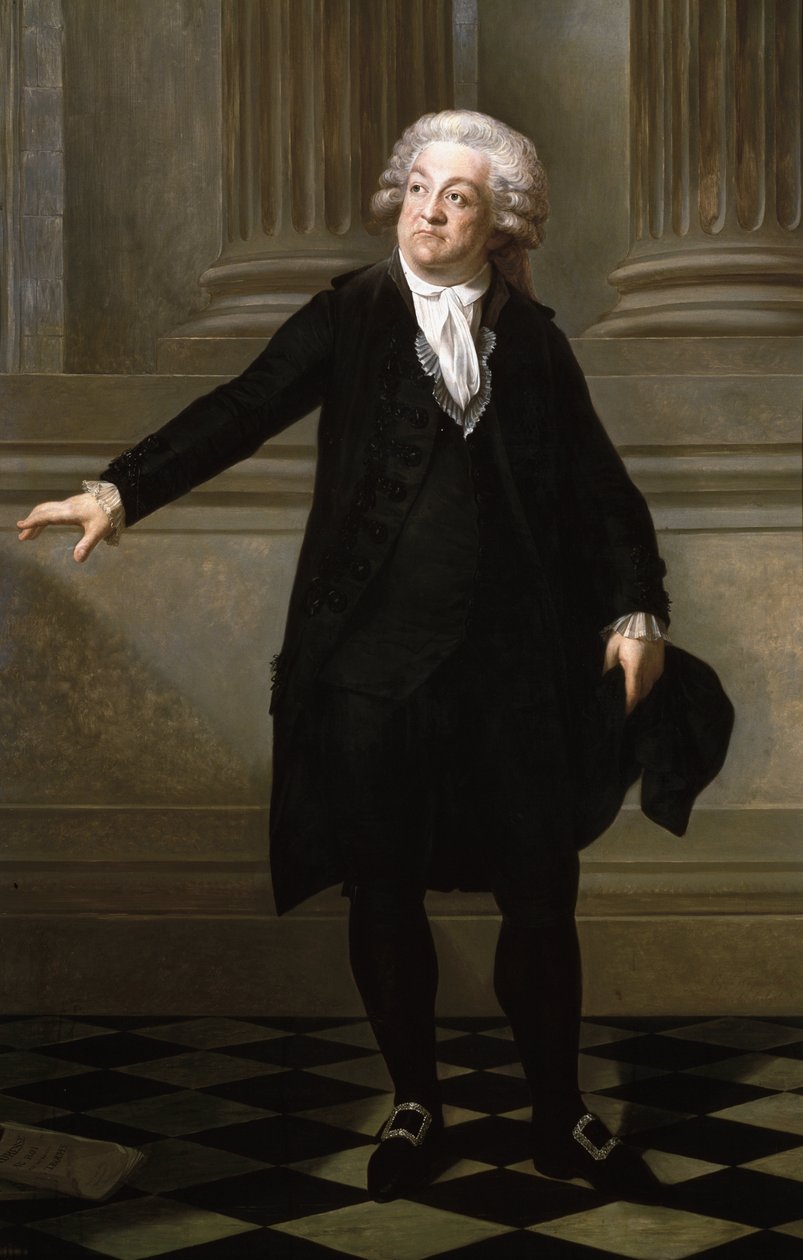 Porträtt av Honore Gabriel Riqueti, greve av Mirabeau (olja på duk av Jean Baptiste Adolphe Gibert