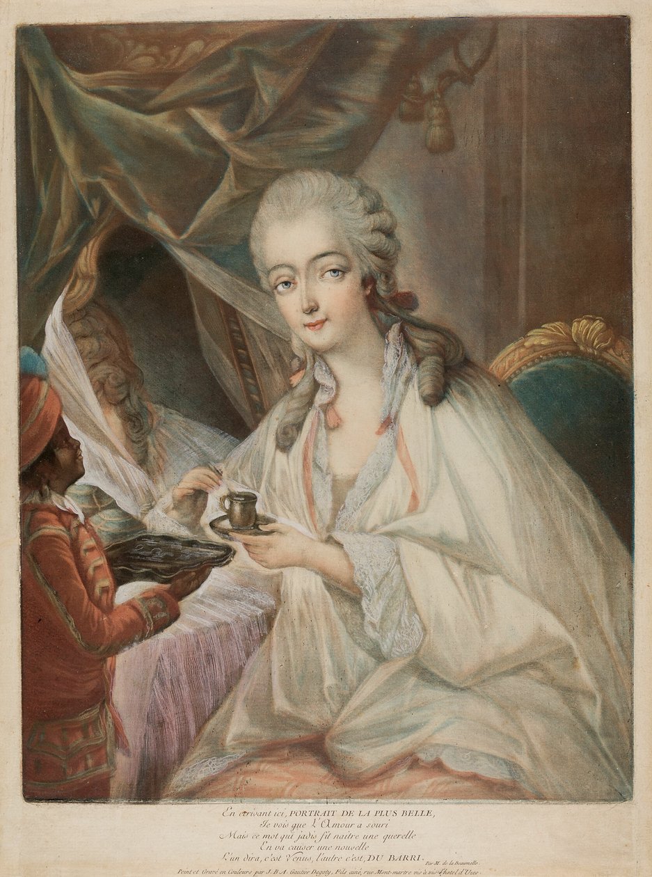 Jeanne Bécu, Comtesse Du Barry, och hennes tjänare Zamor av Jean Baptiste Andre Gautier D