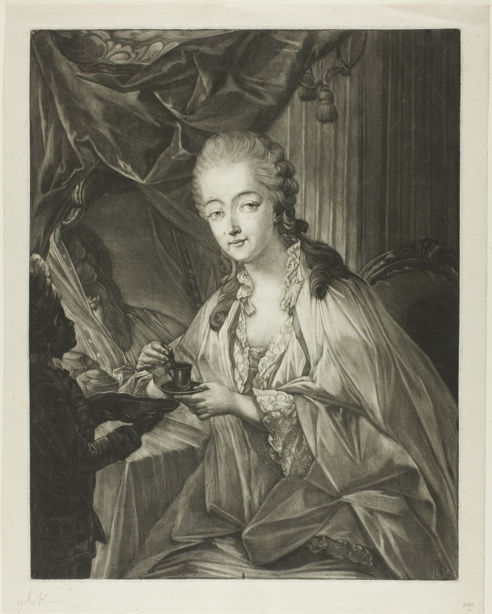 Jeanne Bécu, Comtesse Du Barry, och hennes tjänare Zamor av Jean Baptiste Andre Gautier D