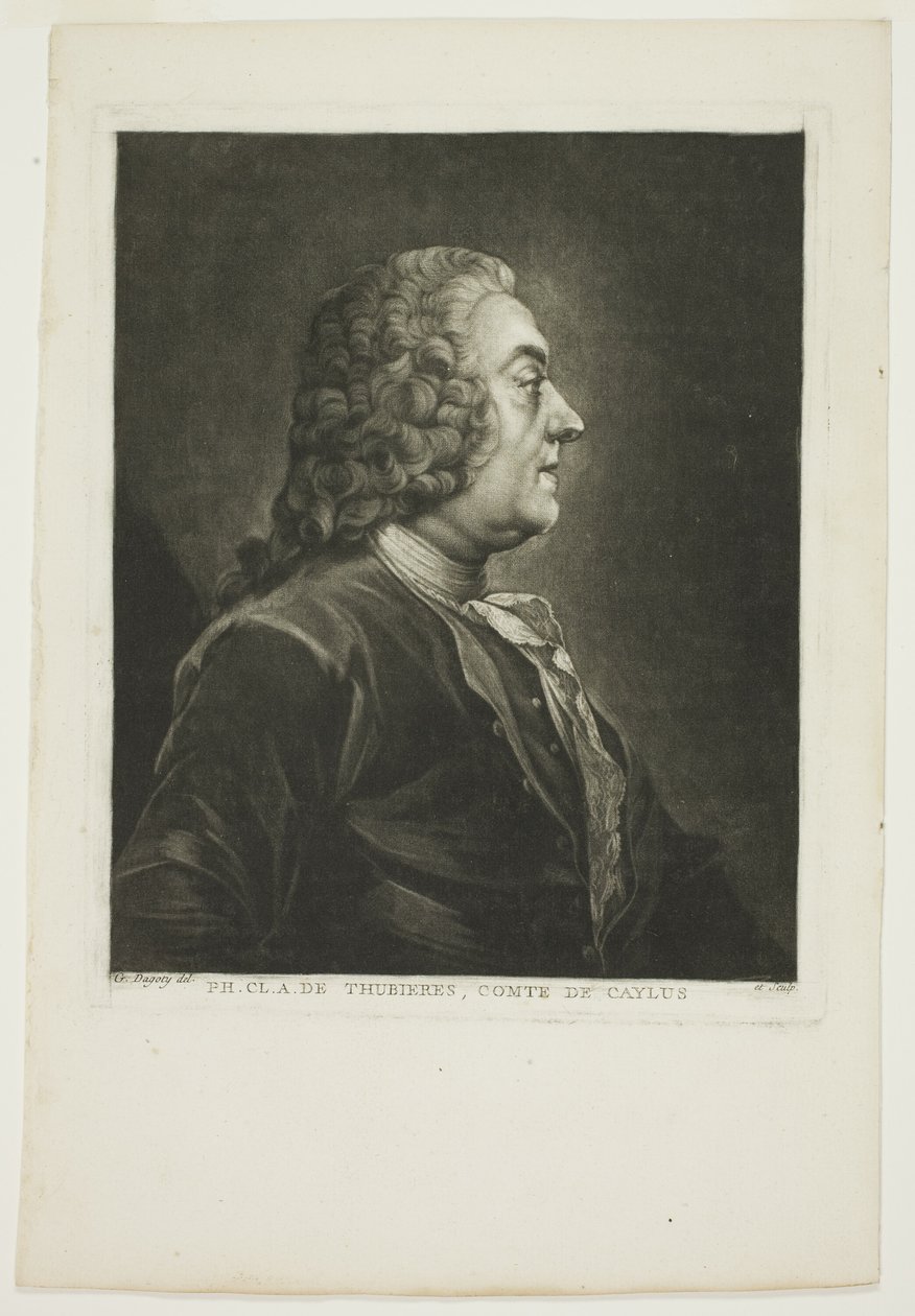 Philippe Claude Tubières, greve av Caylus av Jean Baptiste Andre Gautier D
