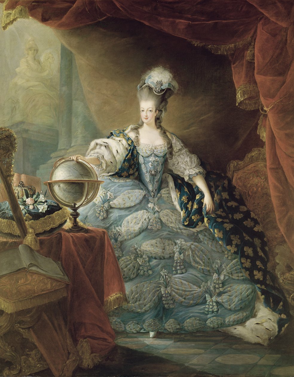 Porträtt av Marie Antoinette (1755-93) drottning av Frankrike, 1775 av Jean Baptiste Andre Gautier D
