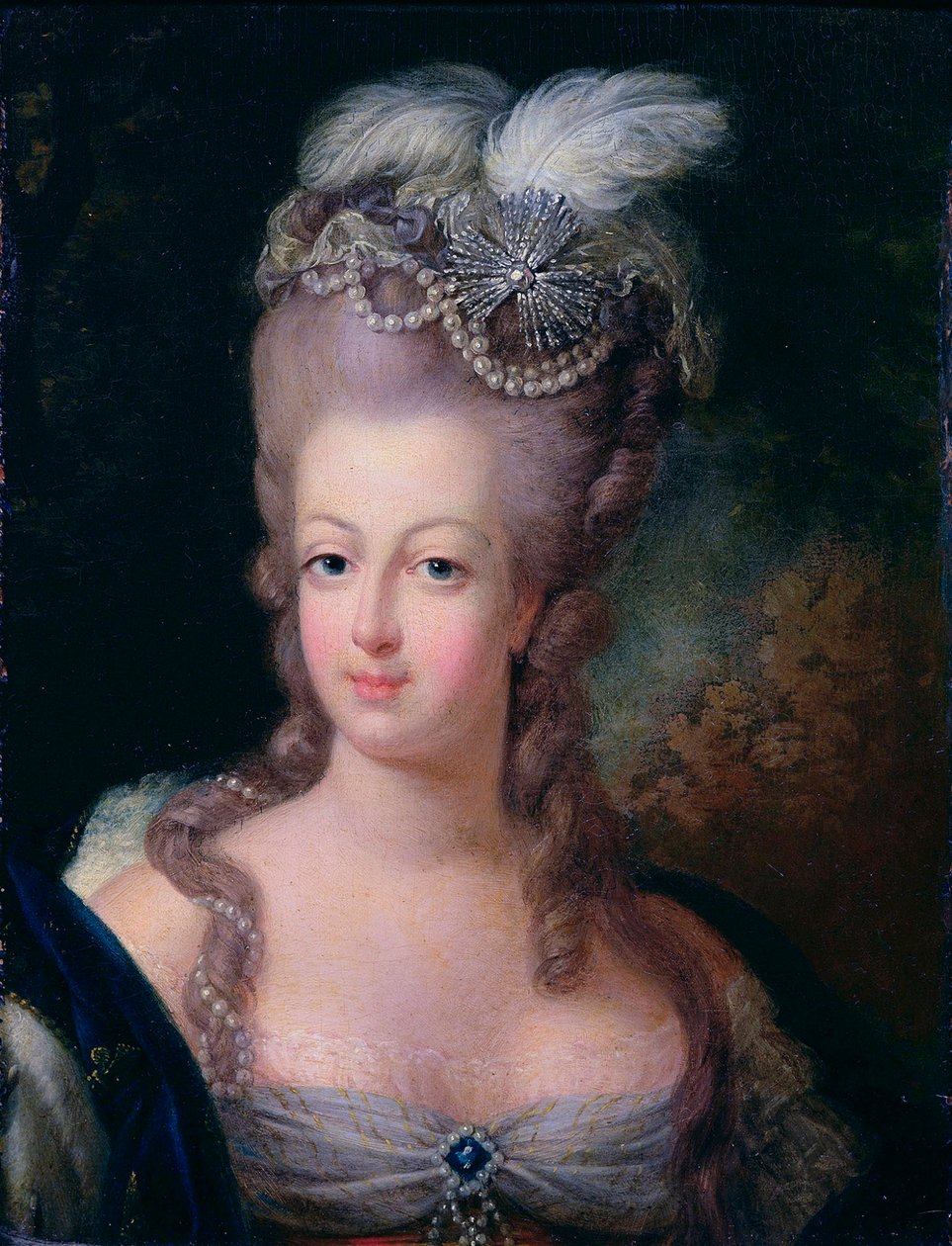"Porträtt av drottning Marie Antoinette av Frankrike", 1775 av Jean Baptiste Andre Gautier D
