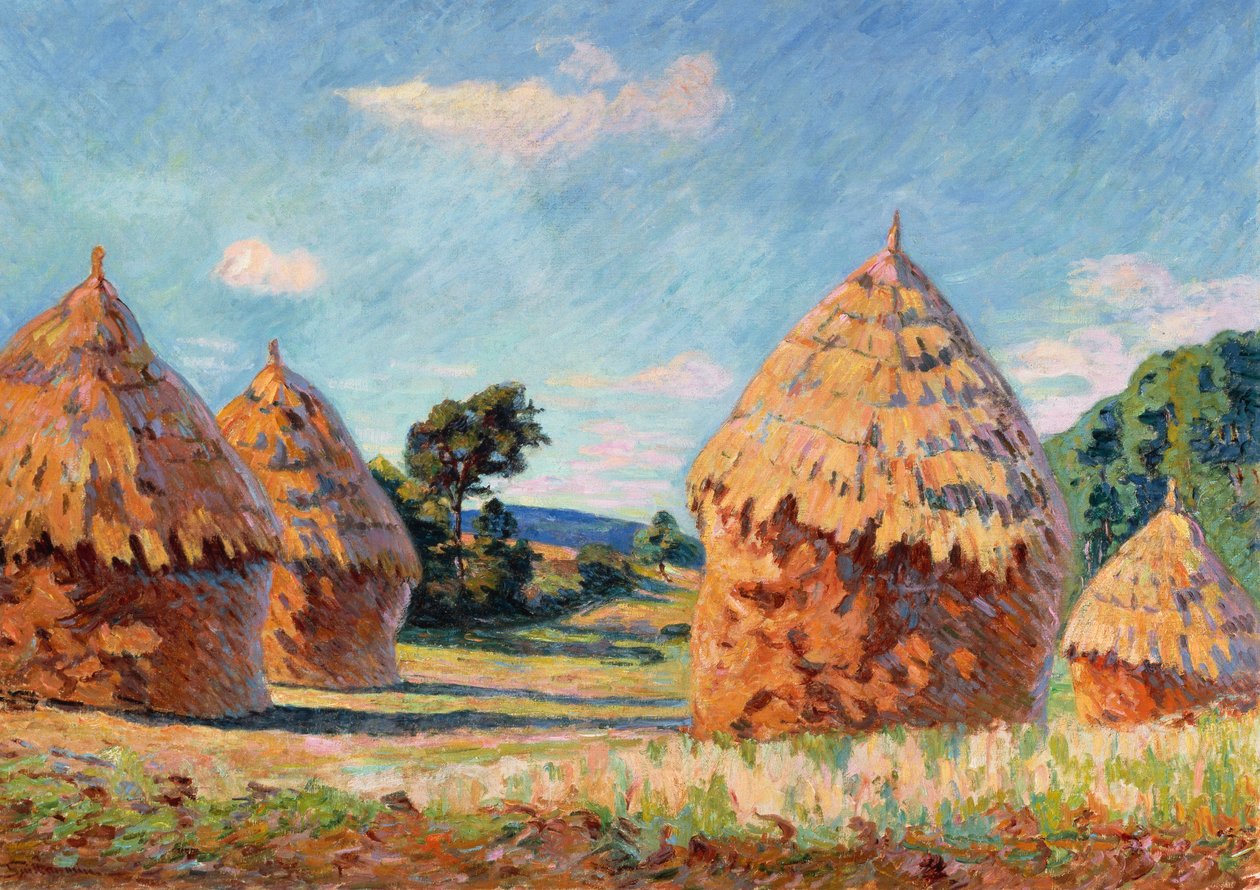 Höstackar, ca 1886 av Jean Baptiste Armand Guillaumin