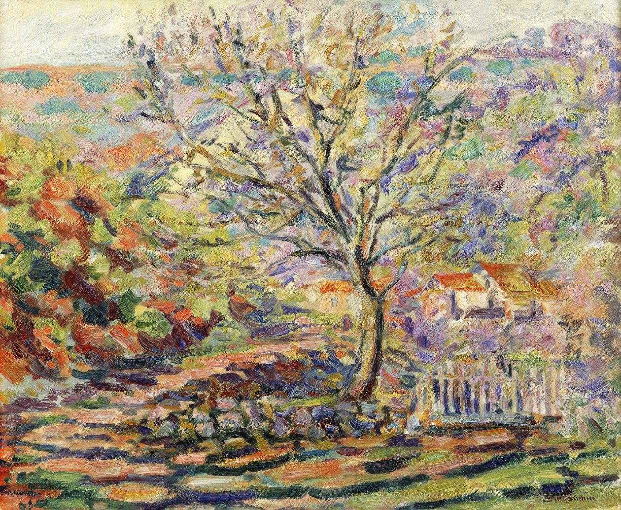 Hus på landet; Hus i ett landskap, c.1910 av Jean Baptiste Armand Guillaumin