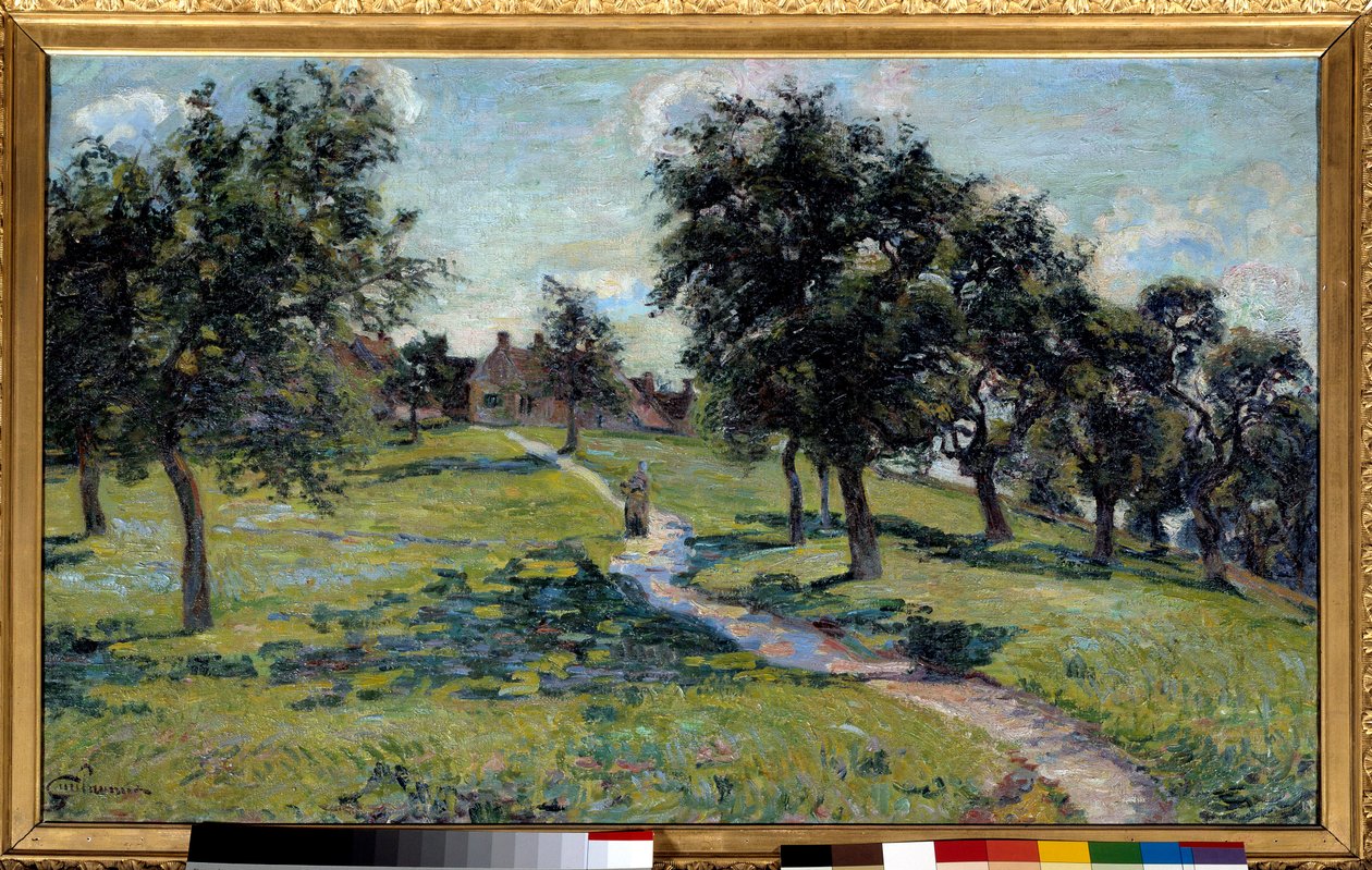 Landskap i Normandie: äppelträd. Målning av Jean Baptiste Armand Guillaumin (1841-1927), cirka 1887, olja på duk. Mått 0,60 x 1m. Paris, Musee d