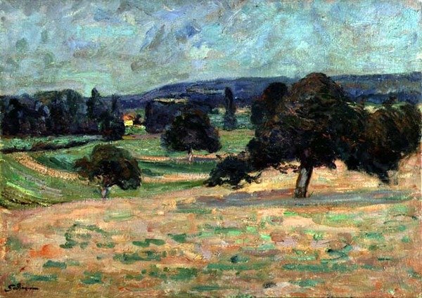 Landskap i Ile de France, ca 1895 (olja på duk) av Jean Baptiste Armand Guillaumin