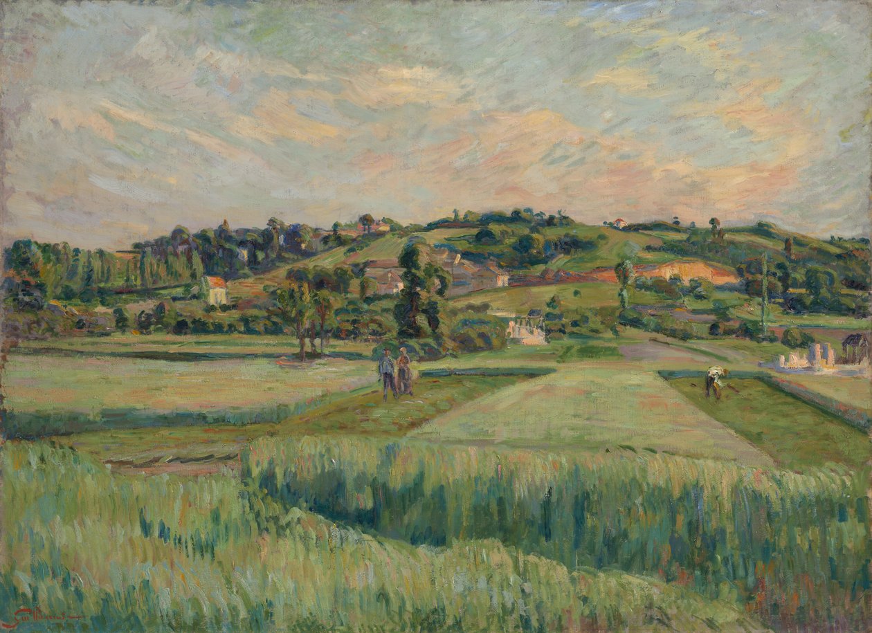 Landskap, Ile-de-France, ca 1885 av Jean Baptiste Armand Guillaumin