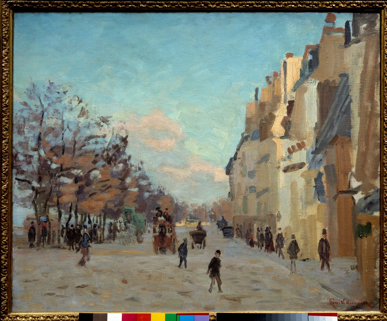 Quai de la gare i Paris, snöeffekt Målning av Jean baptiste armand Guillaumin (1841-1927) 1800-tal sön. 0,5x0,61 m Paris, Orsay-museet av Jean Baptiste Armand Guillaumin