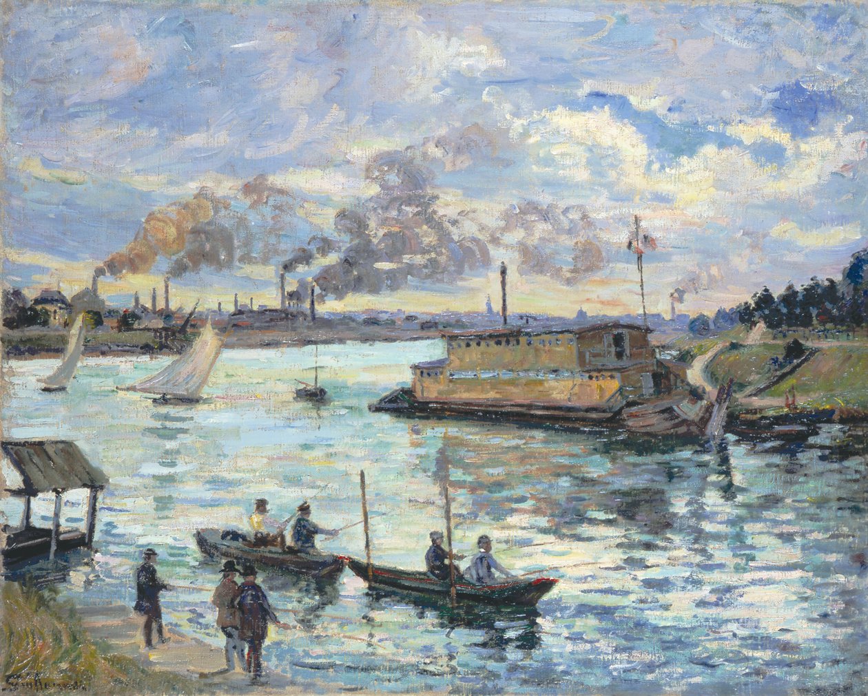 Flodscen, 1890 av Jean Baptiste Armand Guillaumin