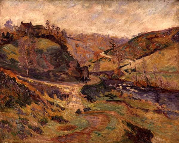 River in a Valley (olja på duk) av Jean Baptiste Armand Guillaumin
