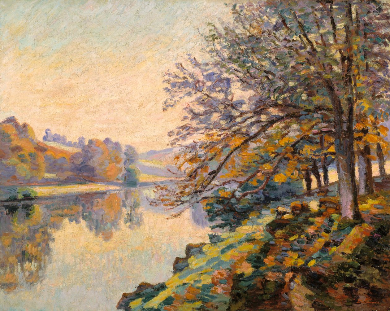 Flodstrand, höst, ca 1910 (olja på duk) av Jean Baptiste Armand Guillaumin