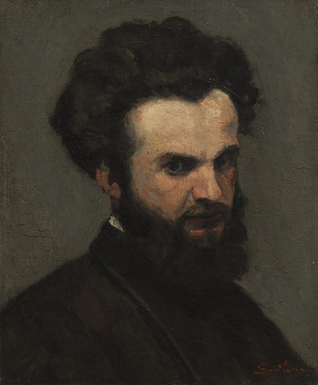 Självporträtt, ca 1872-74 (olja på tyg) av Jean Baptiste Armand Guillaumin