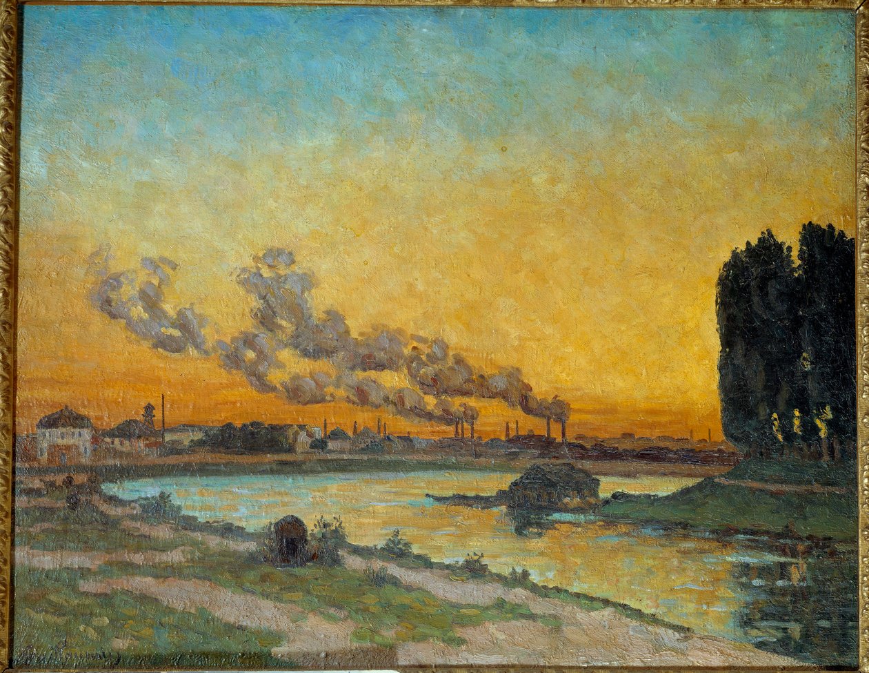 Solnedgång i Ivry Målning av Jean Baptiste Armand Guillaumin (1841-1927) 1800-tal sön. 0,65x0,81 m Paris, muse d