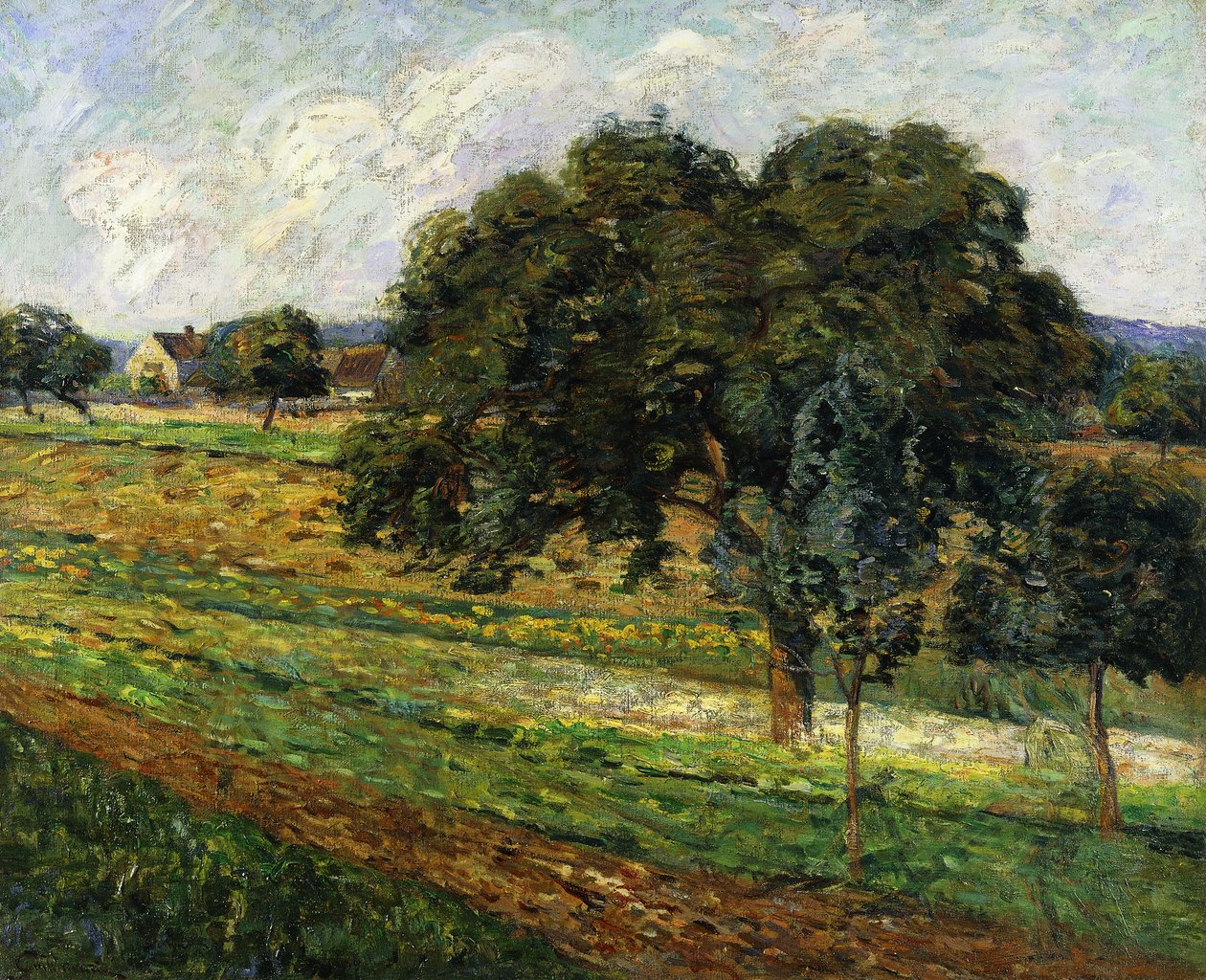 Träd och blommor, Damietta landsbygd; Träd och blommor, landskap vid Damietta, c.1885 av Jean Baptiste Armand Guillaumin