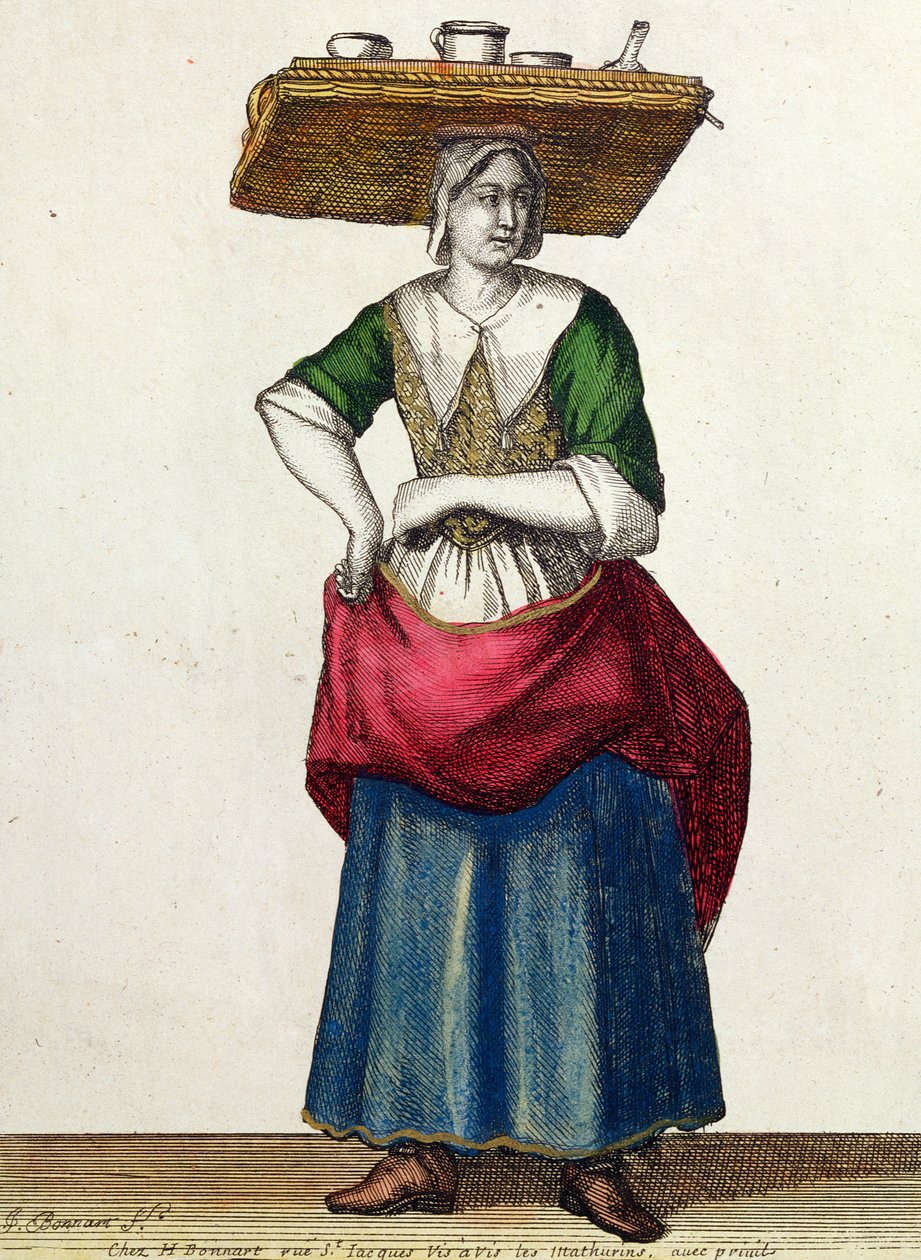 The Cheese Crier, slutet av 1600-talet av Jean Baptiste Bonnart
