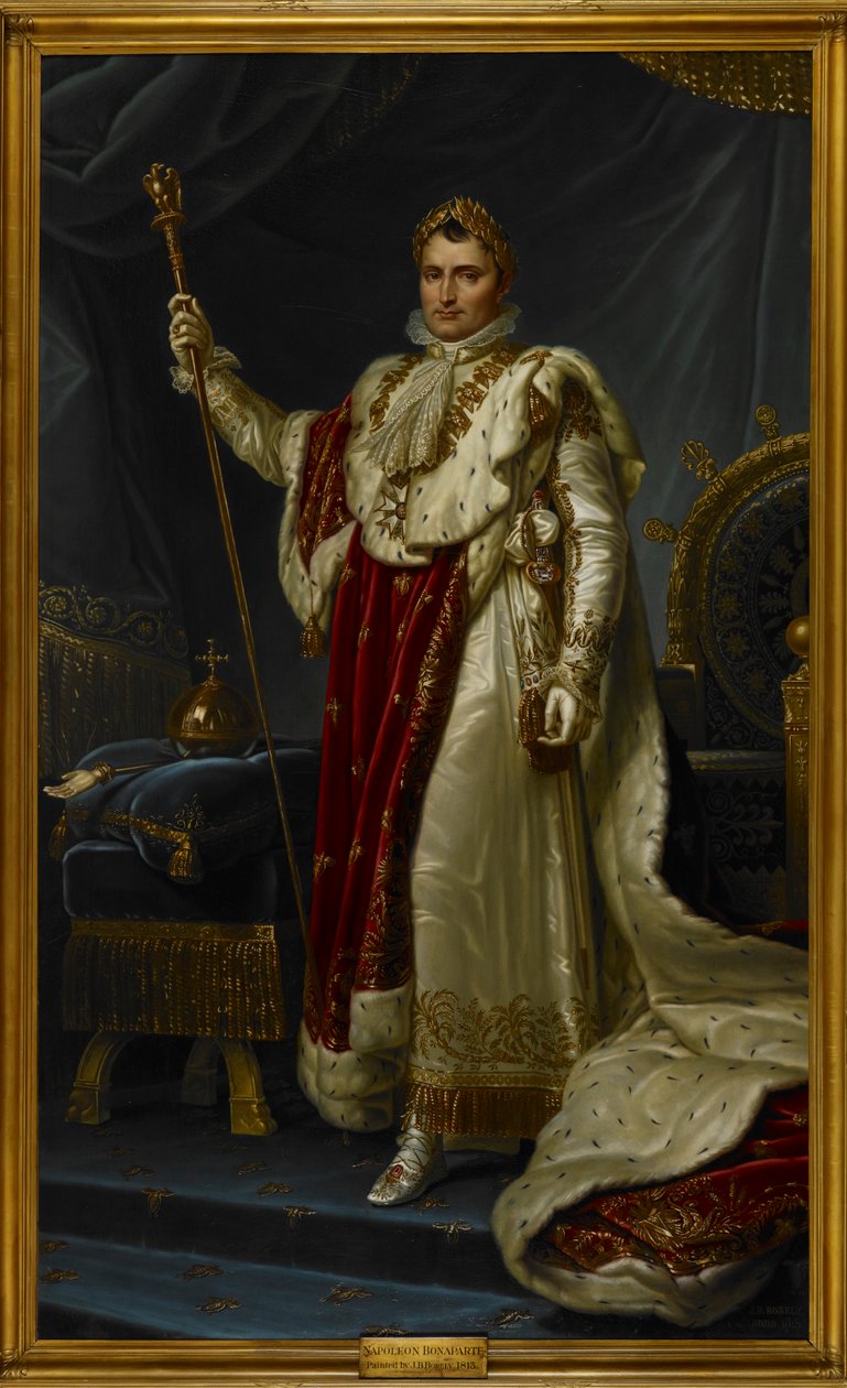 Napoleon Bonaparte i sin kröningsdräkt av Jean Baptiste Borely