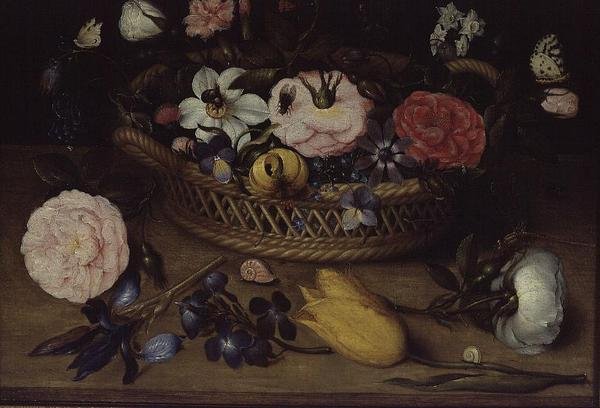 Korg med blommor av Jean Baptiste Bosschaert