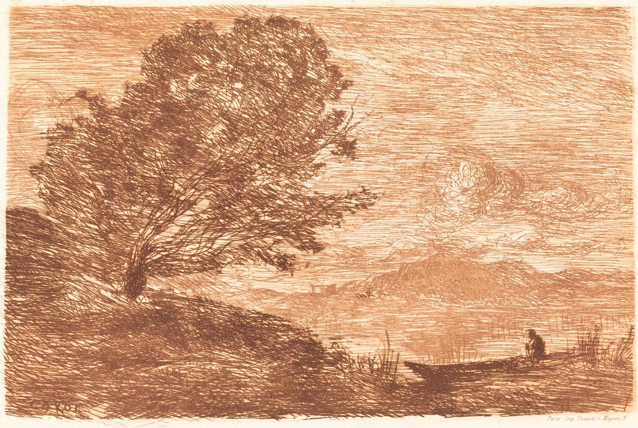 En sjö i Tyrolen Un lac du Tyrol, 1863. av Jean Baptiste Camille Corot