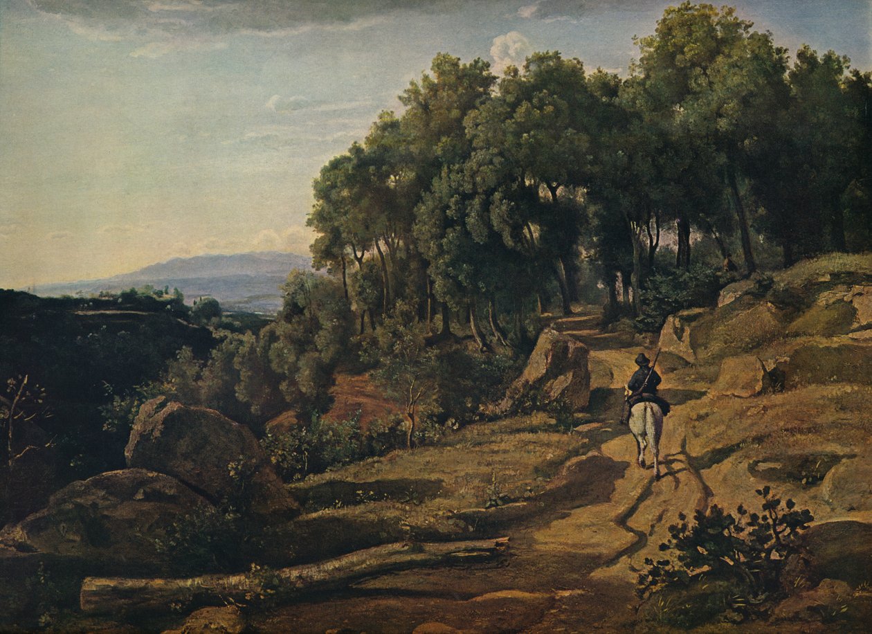 En utsikt nära Volterra, 1838 av Jean Baptiste Camille Corot