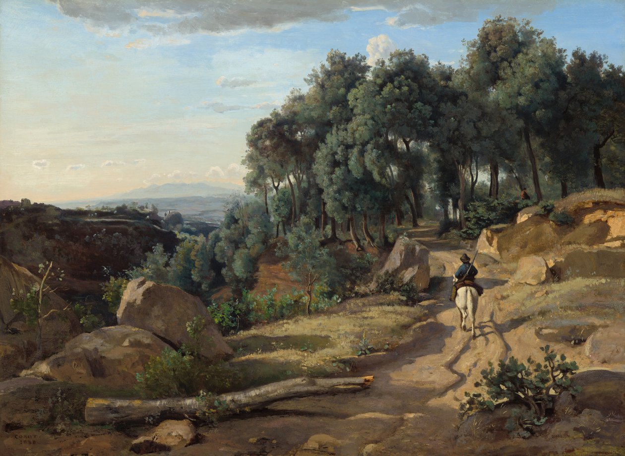 En utsikt nära Volterra av Jean Baptiste Camille Corot