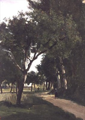 Avenue in the Woods, nära Chaville, ca 1824 av Jean Baptiste Camille Corot