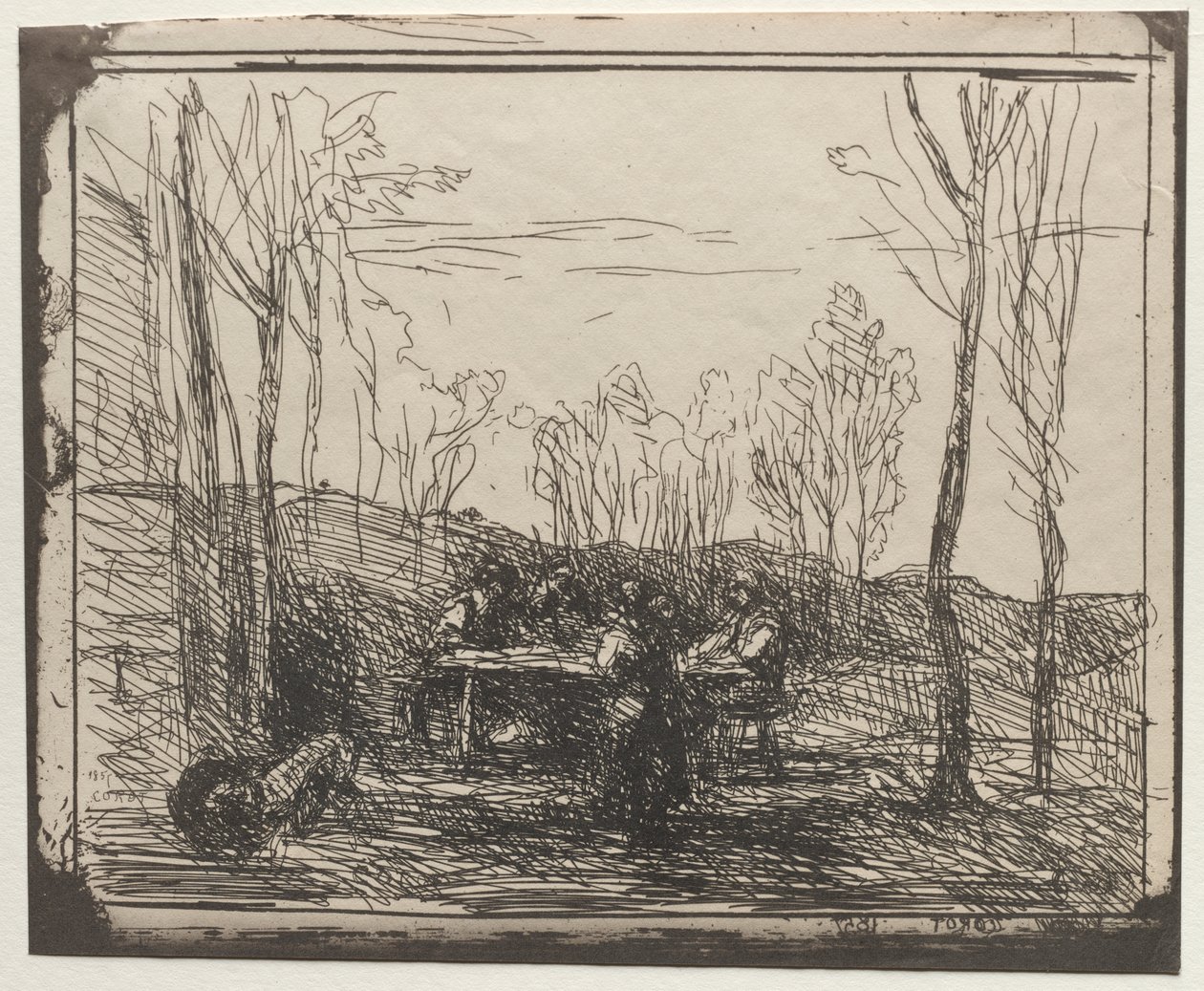 Frukost i en glänta av Jean Baptiste Camille Corot