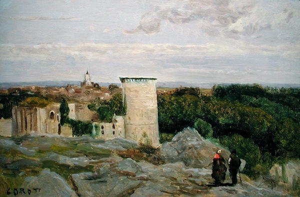 Castle of Falaise, ca 1846 (olja på duk) av Jean Baptiste Camille Corot
