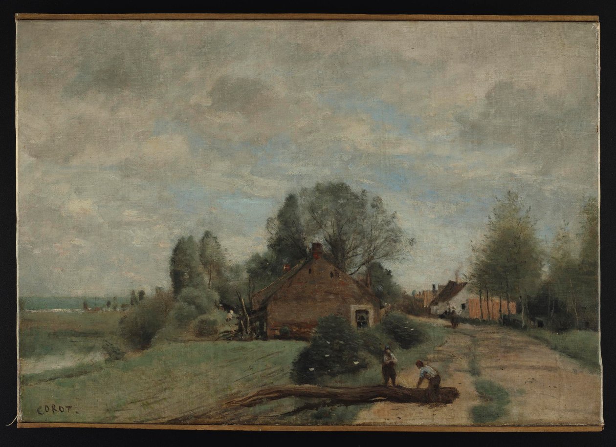 Corot - La Route aux Bûcherons, Arleux-du-Nord, 1871, NMW A 24958 av Jean Baptiste Camille Corot