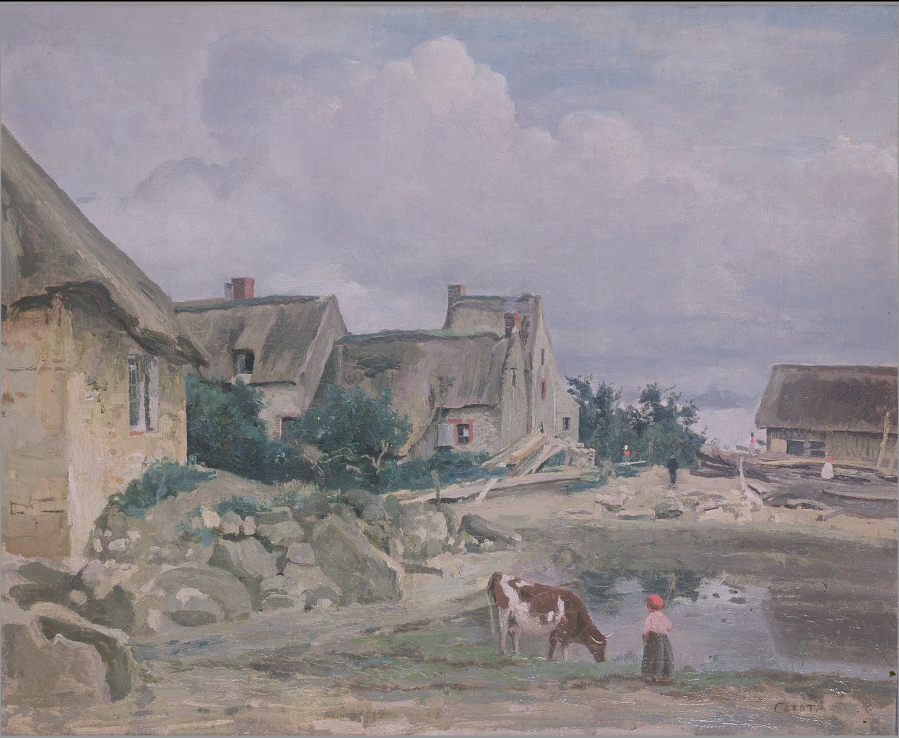 Omgivningarna i Fontainebleau av Jean Baptiste Camille Corot