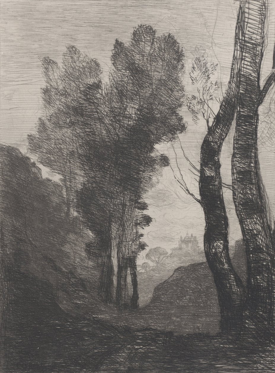 Roms omgivningar, 1866. av Jean Baptiste Camille Corot